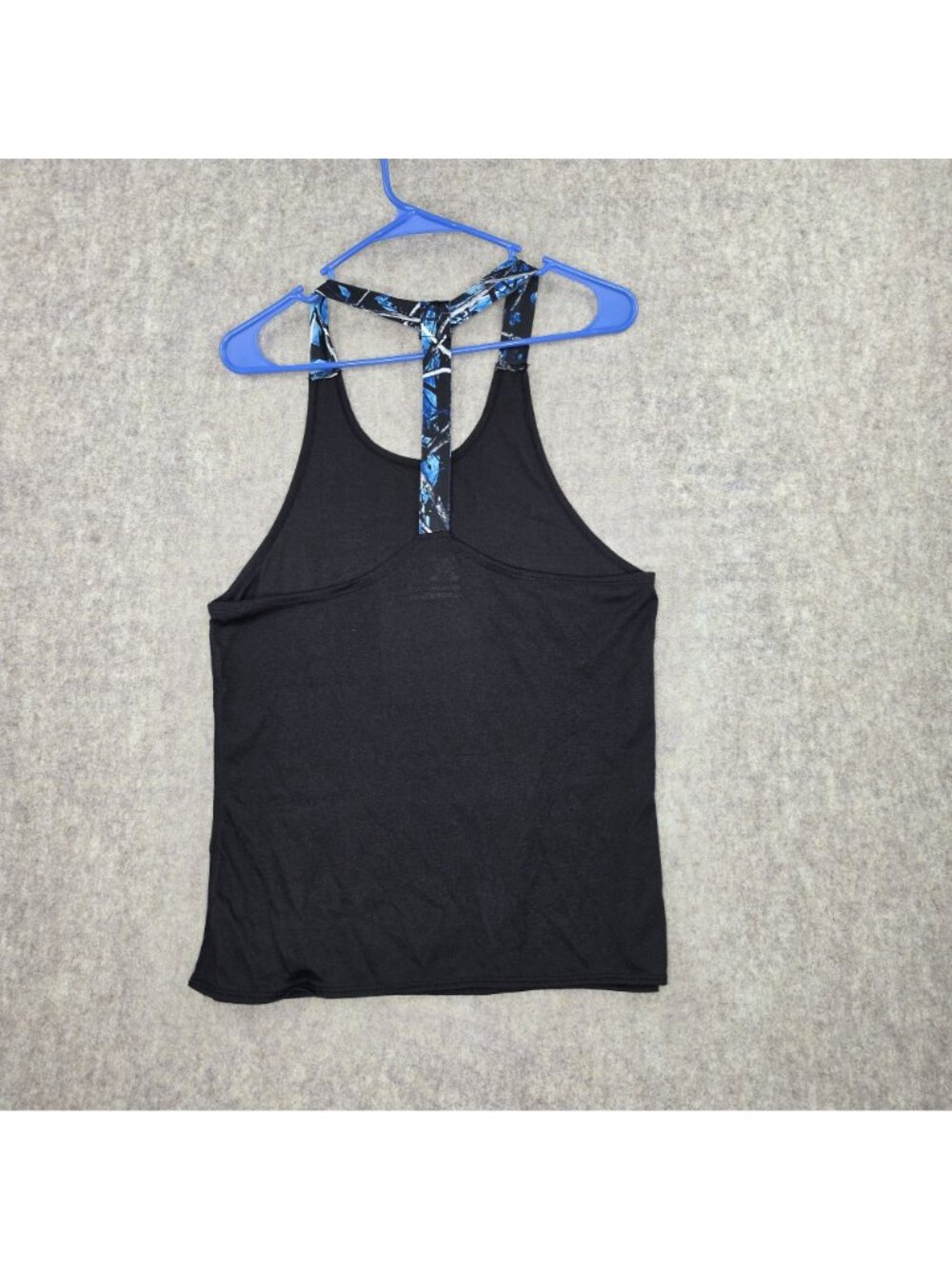 Moonshine Camo Women's Racerback Tank Top Black & Blue Size M Lightweight - Picture 2 of 5